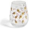 Verre transparent motif Noël doré 46cl - 2 modèles