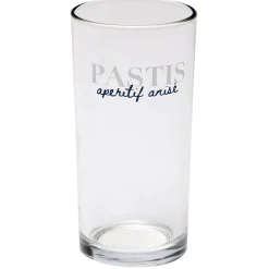 Verre tubo avec inscription Pastis apéritif anisé 25cl