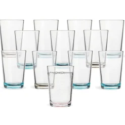 Verre x12 ver 20cl h9.9d6.8 mod fond coul