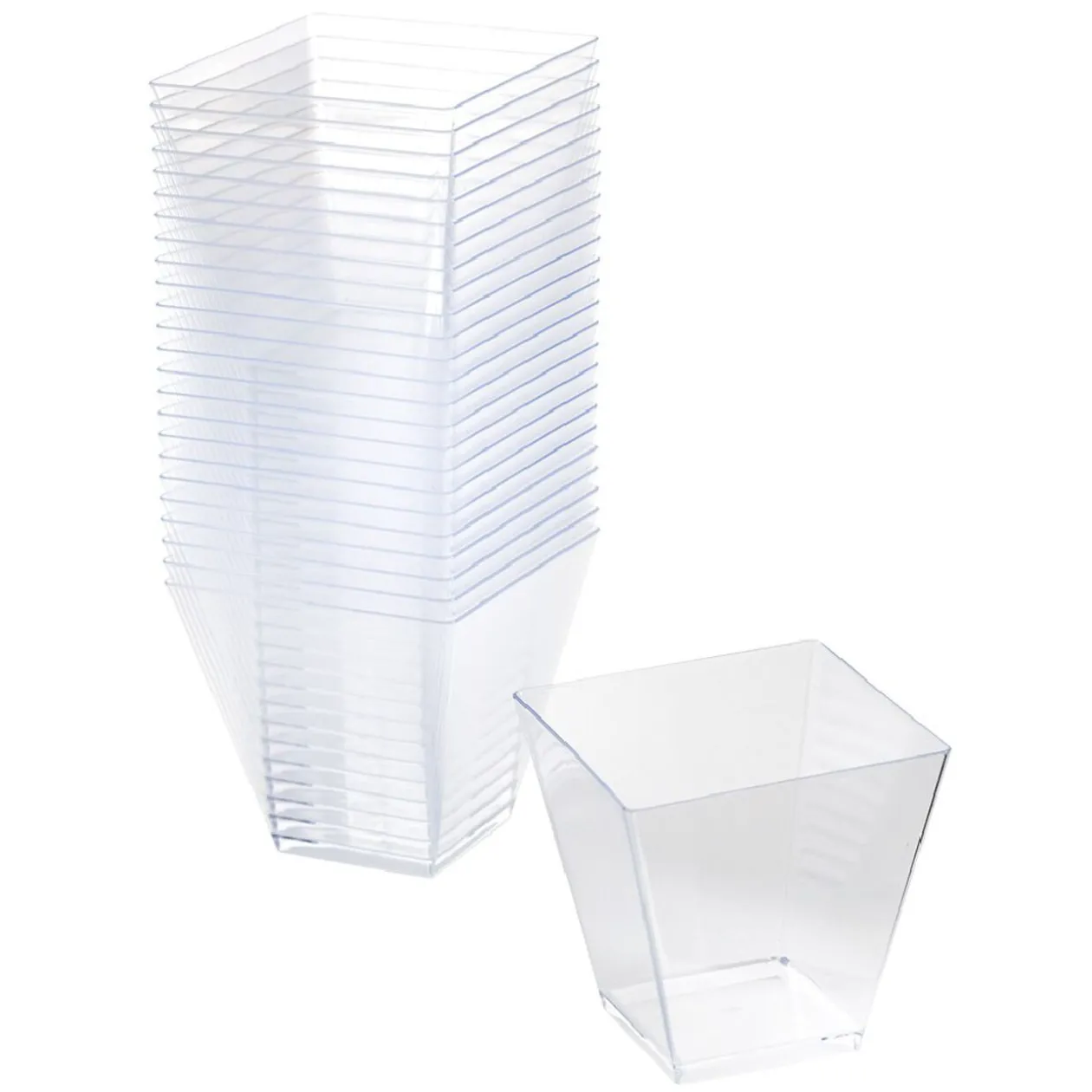 Verrine forme diamant transparente x25