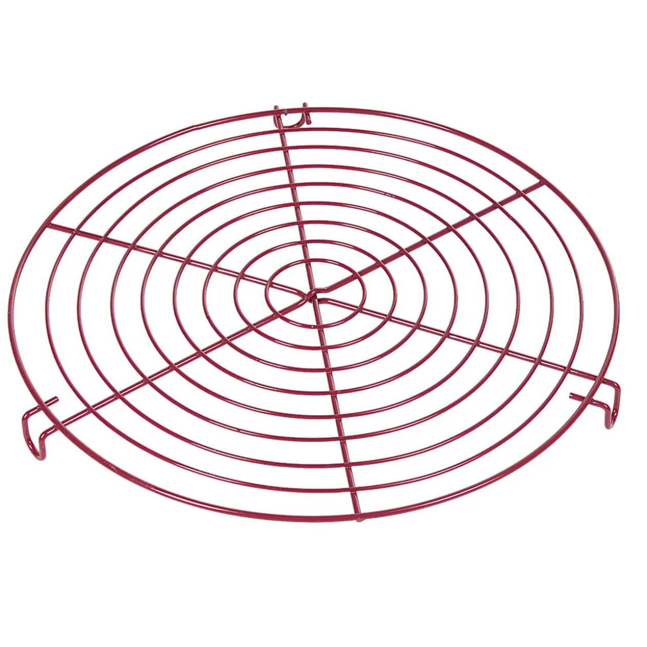 Volette à gâteau ronde en métal rose